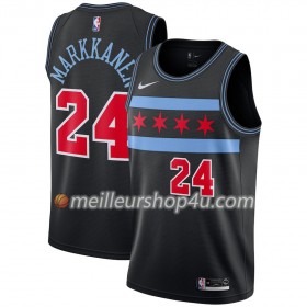 Maillot Basket Homme Chicago Bulls Lauri Markkanen 24 2018-19 Nike City Edition Noir Swingman